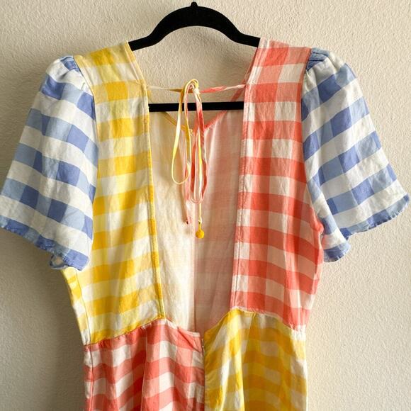 Farm Rio Anthropologie Gingham Contrast Romper - Picture 7 of 16